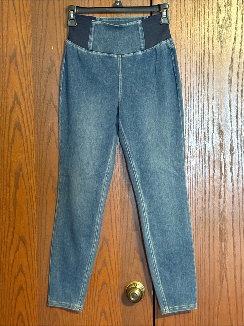 HALARA Medium Blue High-Waist with Black Stretch Panel XS